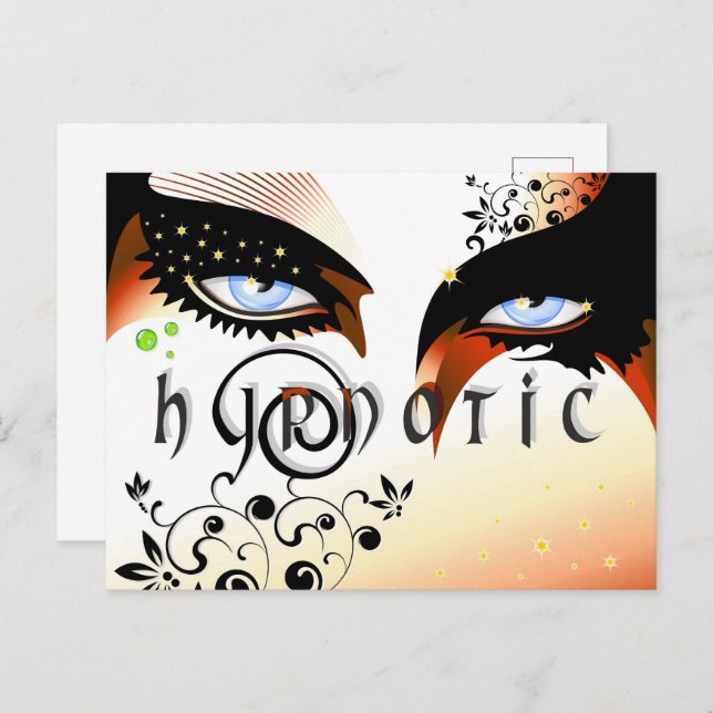 Blue Eyes Fashion Make Up Postcard (Front/Back)