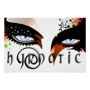 Blue Eyes Fashion Make Up Poster