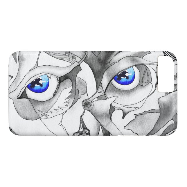 Blue eyes graffiti art Case-Mate iPhone case (Back (Horizontal))