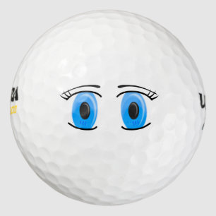 Blue Eyes Image  Golf Ball