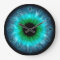 Blue eyes iris eyeball wall clock