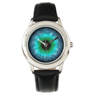 Blue eyes iris eyeball watch