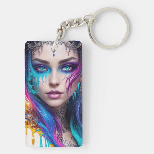 Blue eyes key ring (Back)