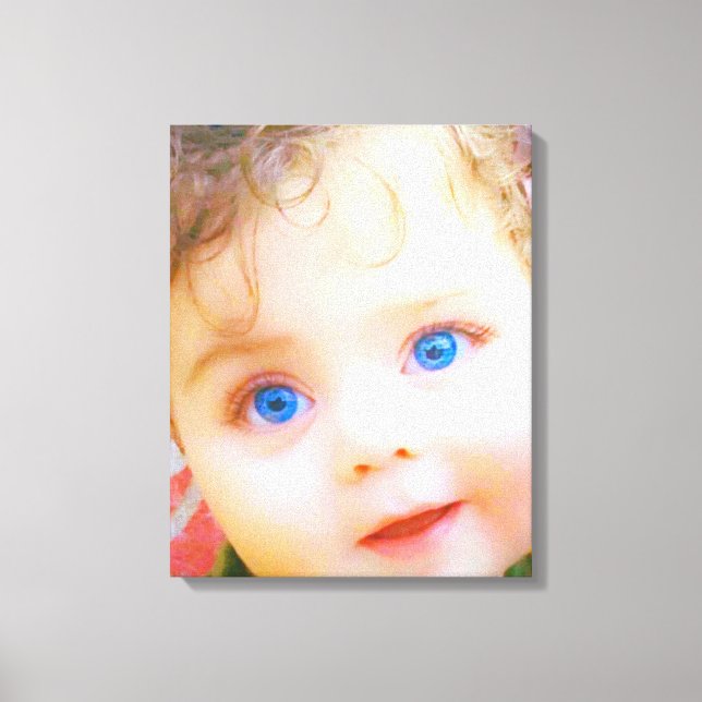 Blue eyes kids canvas print (Front)