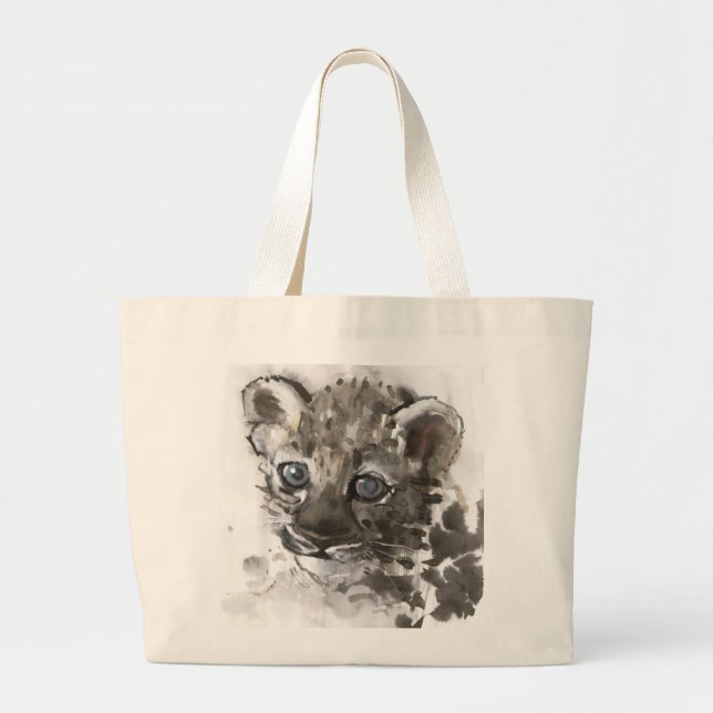 Blue Eyes Large Tote Bag (Front)