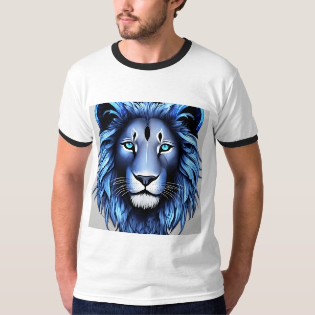 Blue Eyes Lion T-Shirt (Front)