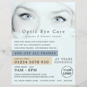 Blue Eyes, Optician, Technical Practitioner Flyer