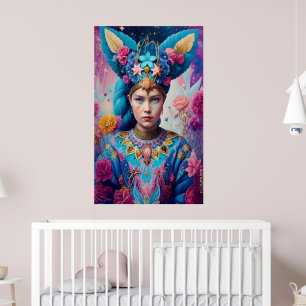 Blue eyes princess poster