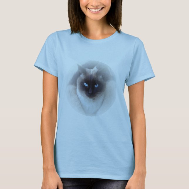 Blue eyes siamese cat T-Shirt (Front)