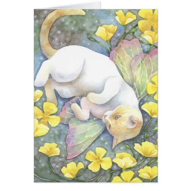 Blue Eyes - Siamese Fairy Cat Art Card (Front)