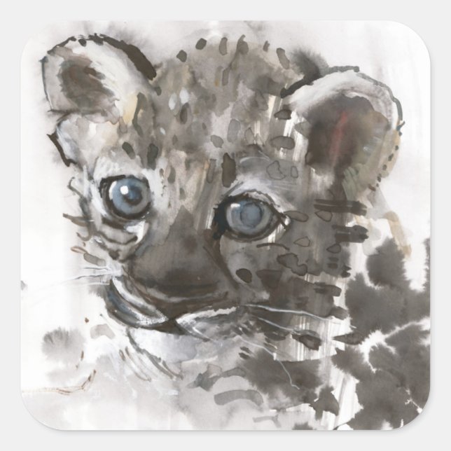 Blue Eyes Square Sticker (Front)