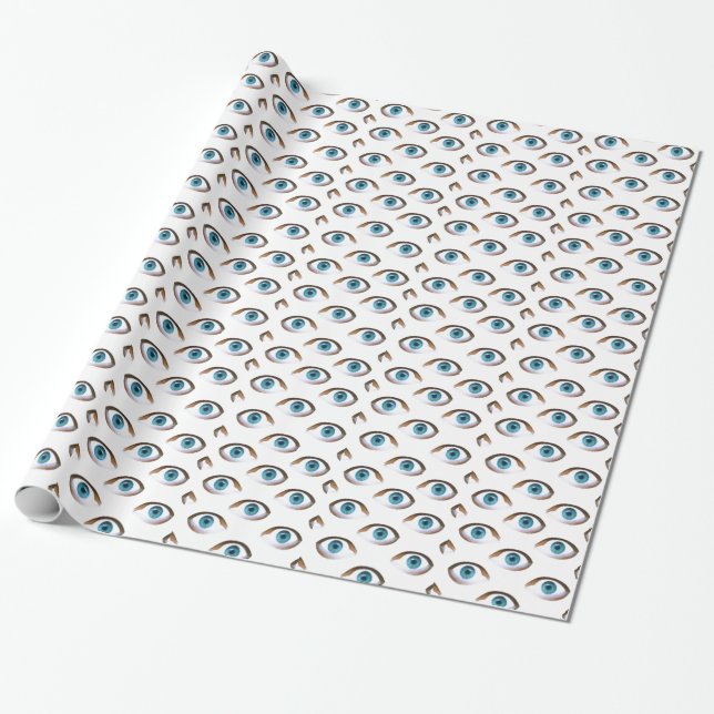 blue eyes wrapping paper (Unrolled)