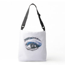 Blue Eyeshadow Cross Body Bag