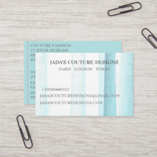 Blue Fabric designer fashion couture business card