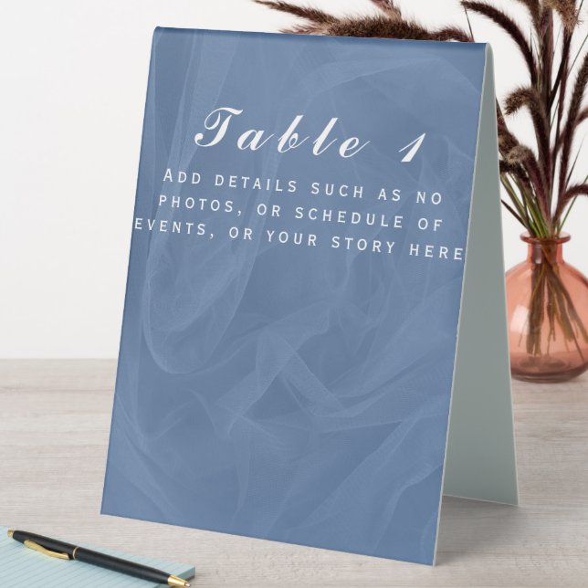 Blue Fabric Textured Print - Any colour (In SItu (Table))