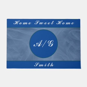 Blue Fabric Textured Print - Any colour Doormat