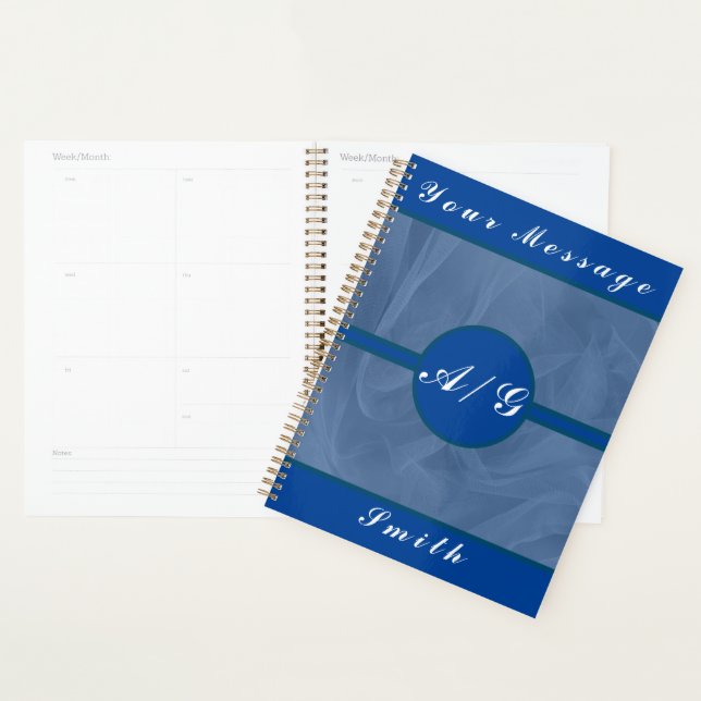 Blue Fabric Textured Print - Any colour Planner (Display)