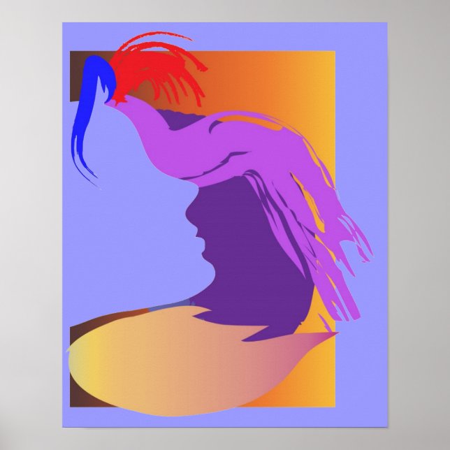 Blue Face Poster (Front)