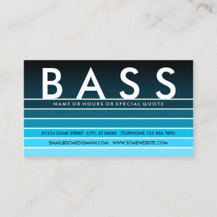 blue fade BASS Business Card