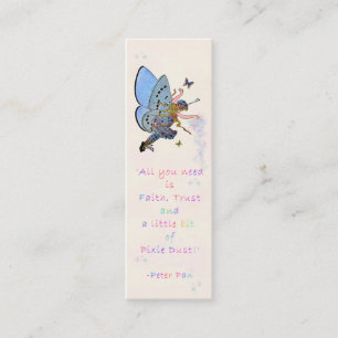 Blue Faerie Bookmark Mini Business Card