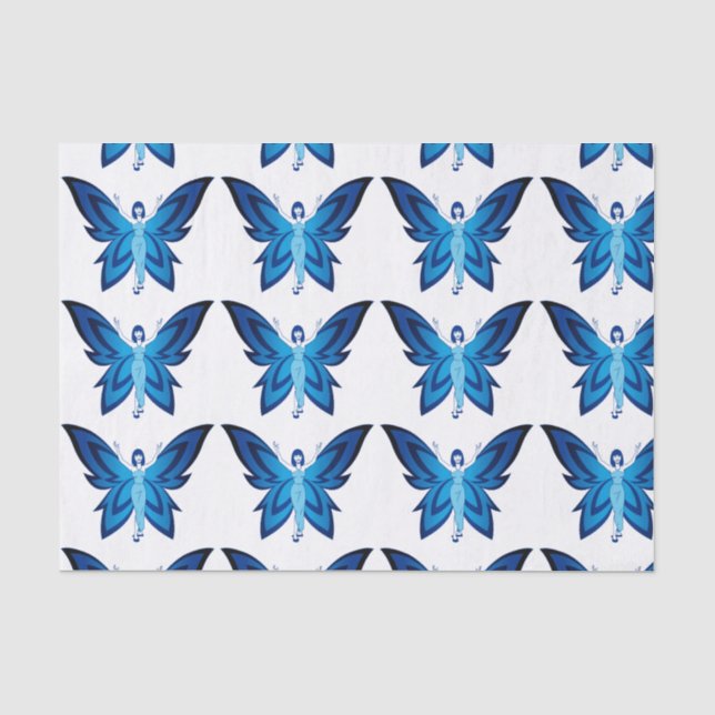 Blue Faery 10lb tissue paper, white Paper (Front)
