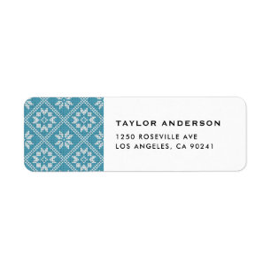 Blue Fair Isle Sweater Knit Pattern Christmas