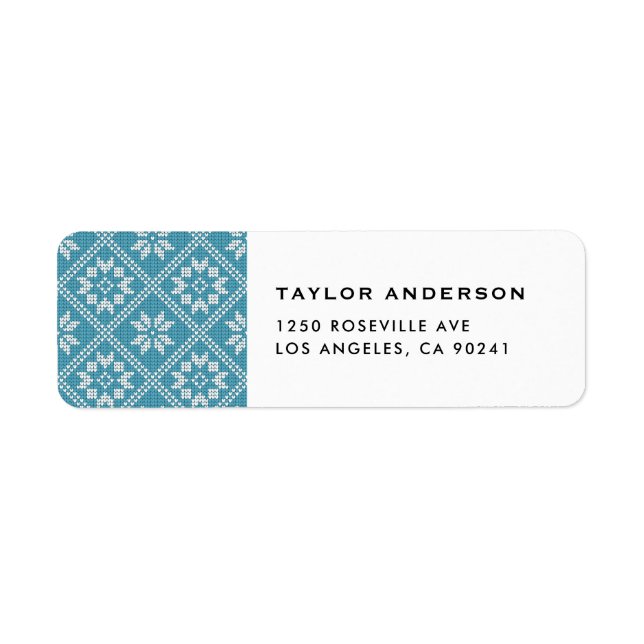 Blue Fair Isle Sweater Knit Pattern Christmas (Front)