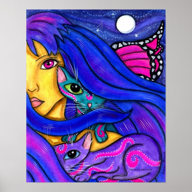 Blue Fairy and Her Cats Poster (Front)