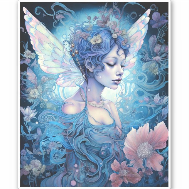 Blue Fairy Fantasy Art (Front)