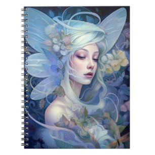 Blue Fairy Fantasy Art Notebook