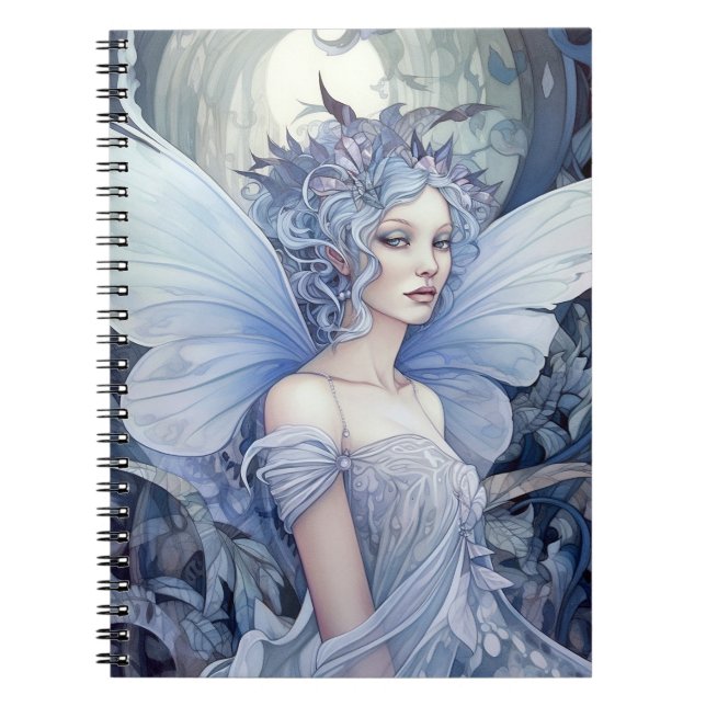 Blue Fairy Fantasy Art Notebook (Front)