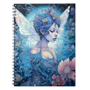 Blue Fairy Fantasy Art Notebook