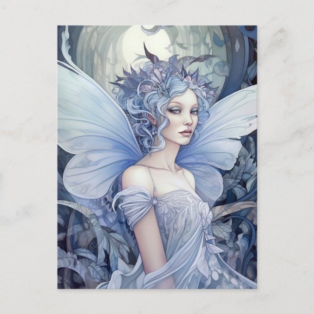 Blue Fairy Fantasy Art Postcard (Front)
