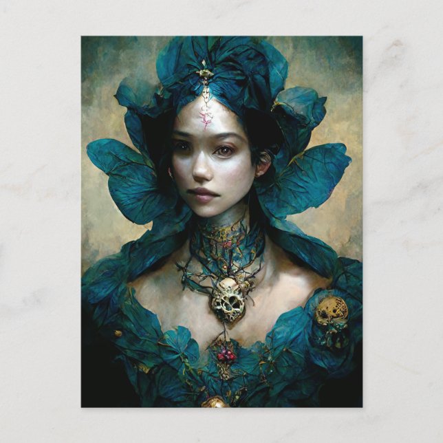 Blue Fairy Fantasy Art Postcard (Front)