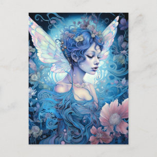 Blue Fairy Fantasy Art Postcard