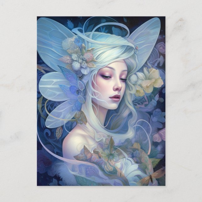 Blue Fairy Fantasy Art Postcard (Front)