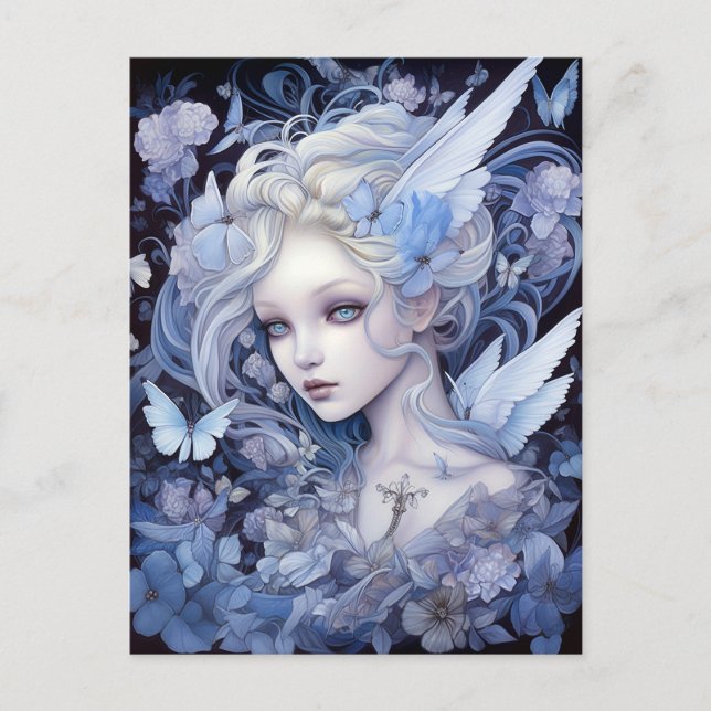 Blue Fairy Fantasy Art Postcard (Front)