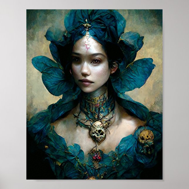 Blue Fairy Fantasy Art Poster (Front)