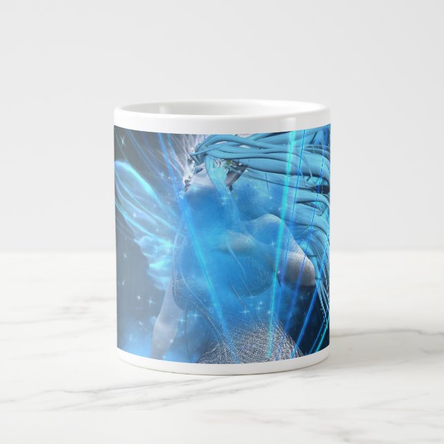 Blue Fairy In the Vortex Jumbo Mug 20oz - editable (Front)
