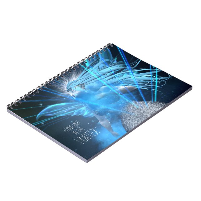 Blue Fairy In The Vortex Notebook - customize it! (Left Side)