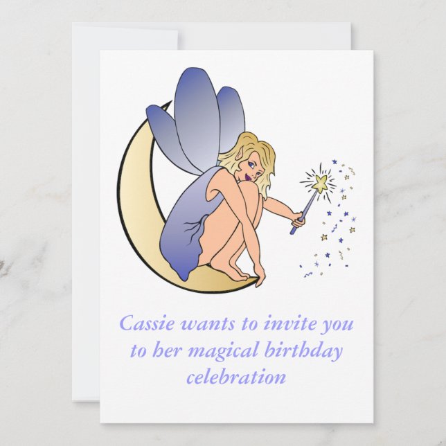 Blue Fairy Invitation (Front)