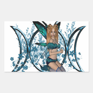 Blue Fairy Rectangular Sticker