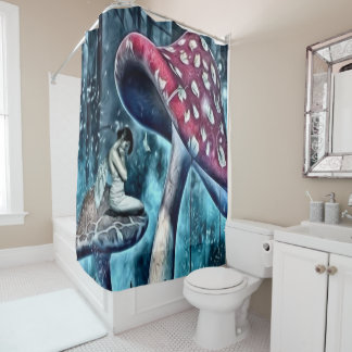 Blue Fairy Shower Curtain