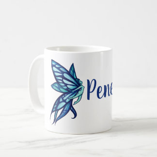 Blue Fairy Wings Faeries Art Coffee Mug