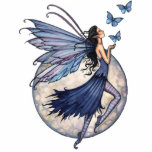 Blue Fairy with Butterflies Sculpture Ornament Standing Photo Sculpture<br><div class="desc">From the Fantasy Art of Molly Harrison (www.mollyharrisonart.com). Please visit my website for more information about me and my art. I can also be found on Facebook, Myspace, and eBay (all my originals go up for auction on eBay upon completion!). Thanks for looking! All content © Molly Harrison 2003 -...</div>