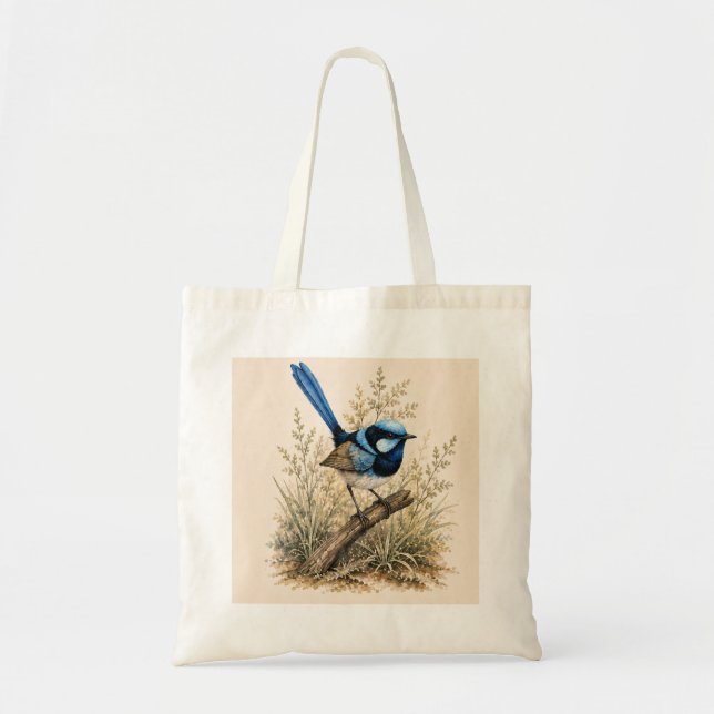 Blue Fairy Wren Tote Bag | Bush Edition (Front)