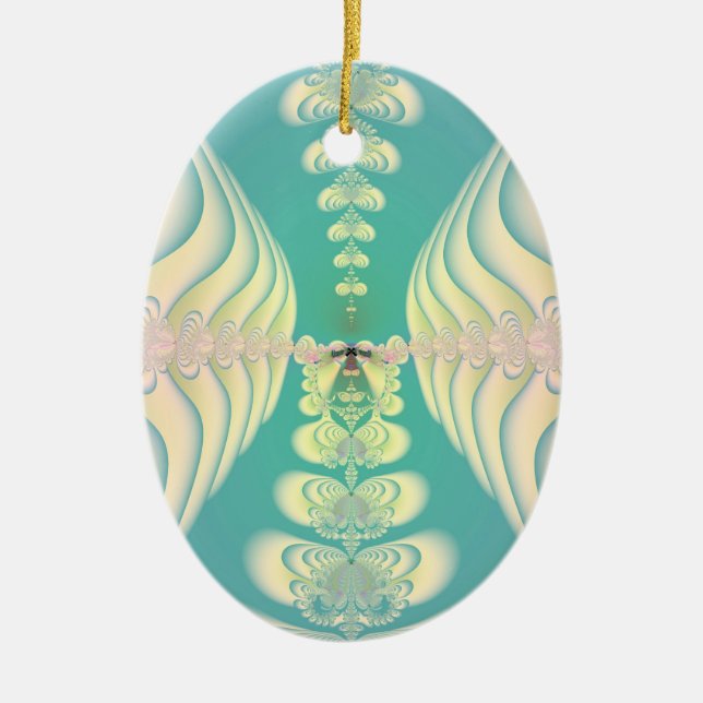 Blue Fairytale Ceramic Tree Decoration (Front)