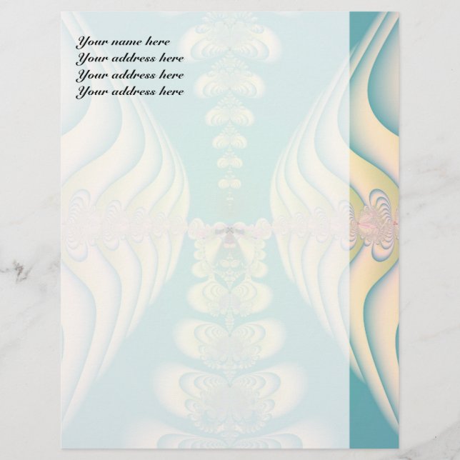 Blue Fairytale Personalized Letterhead (Front)
