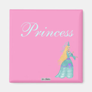 Blue Fairytale Princess Magnet