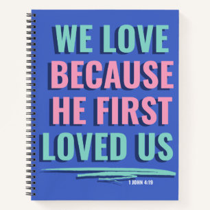 Blue Faith Bible Scripture Notes Notebook
